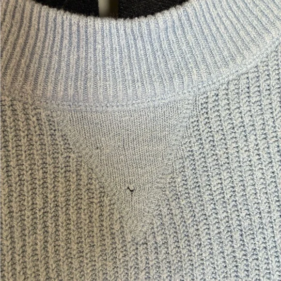 Aerie Women's Ribbed Crew Neck Sweaters  - 1 Blue and 1 Cream - Picture 4 of 6
